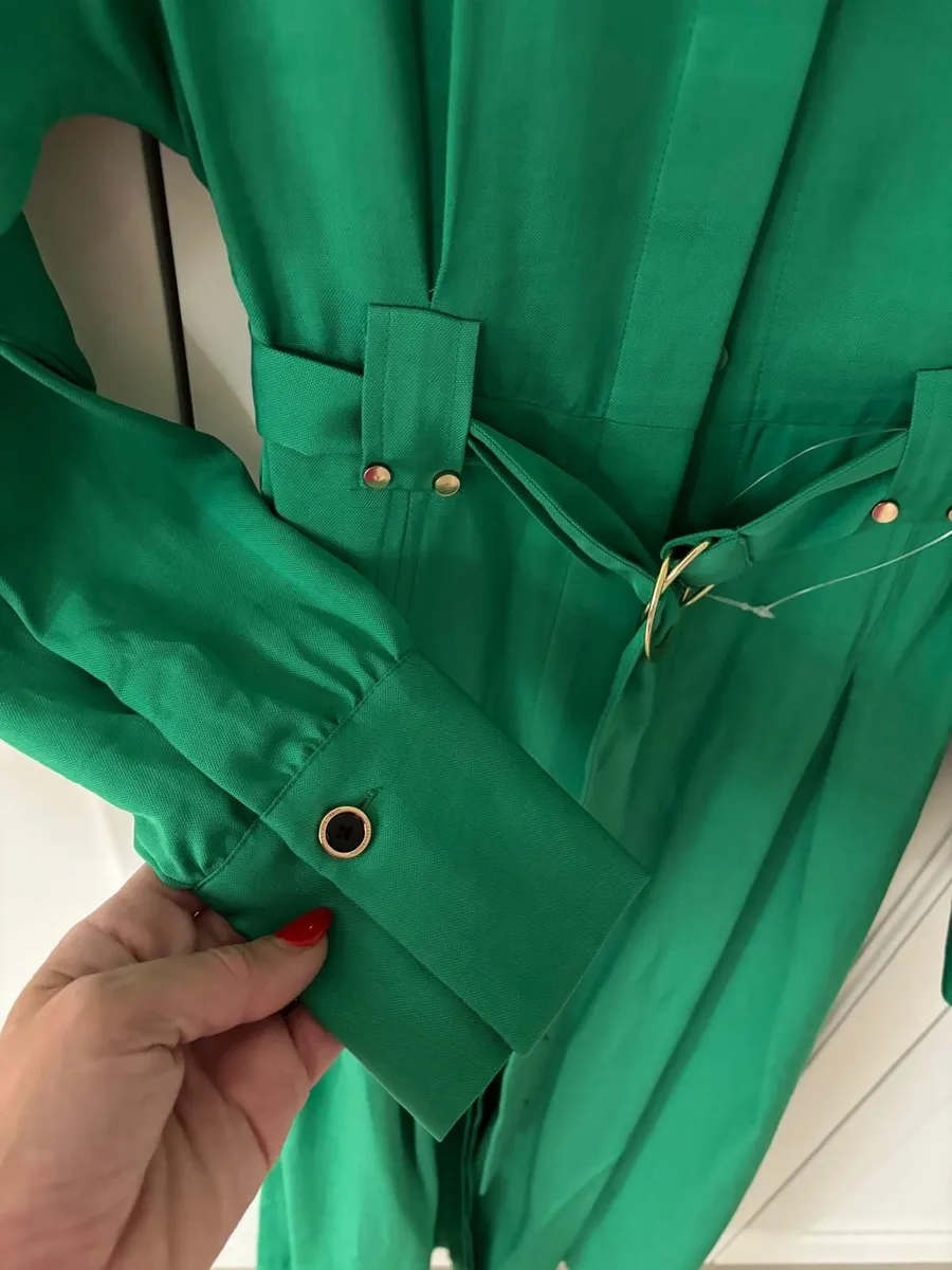 Green Shirt Dress - Image 2