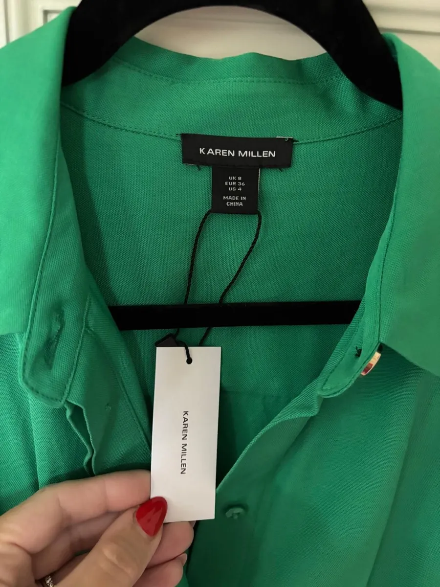 Green Shirt Dress - Image 4
