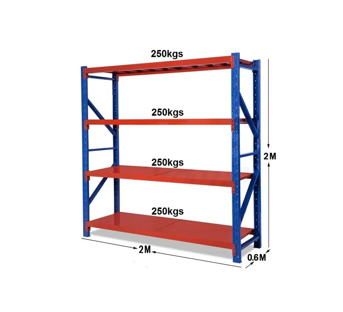 4 Tier Metal Longspan Shelving Racking Industrial - Image 4