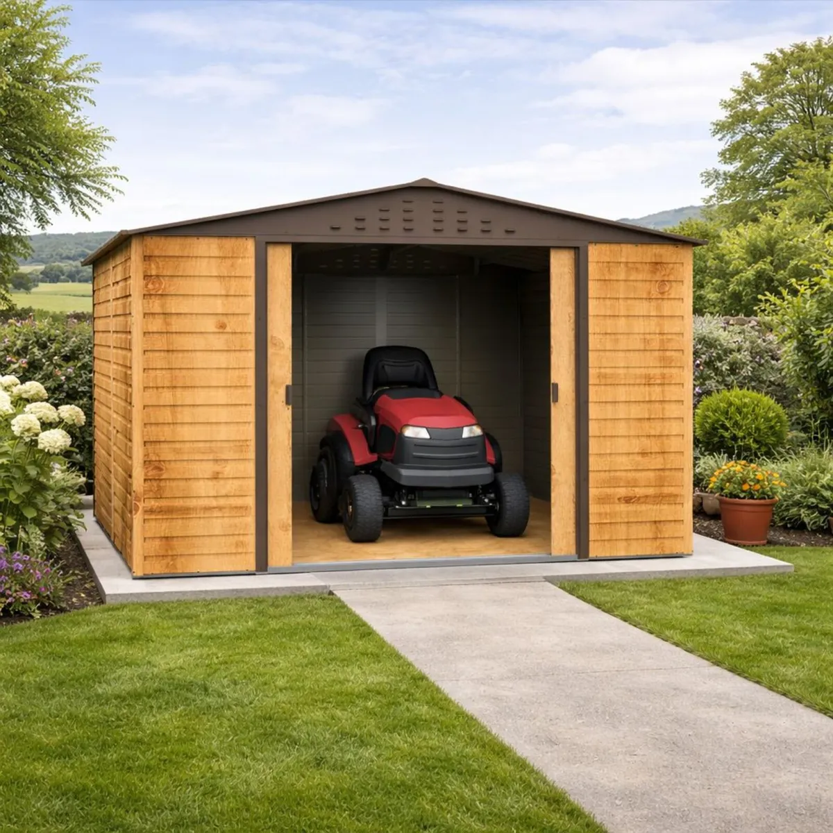 🏡 Alpine 10x10 Steel Garden Shed – Free Floor Fra - Image 3