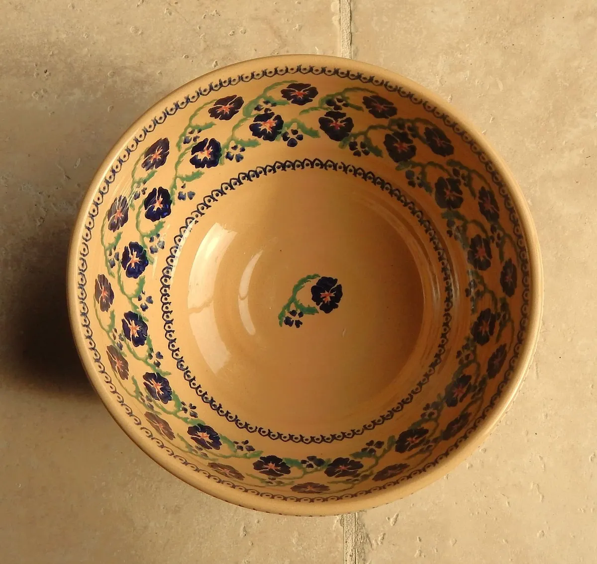 Nicholas Mosse Pansy Pattern Footed Pottery Bowl - Image 3
