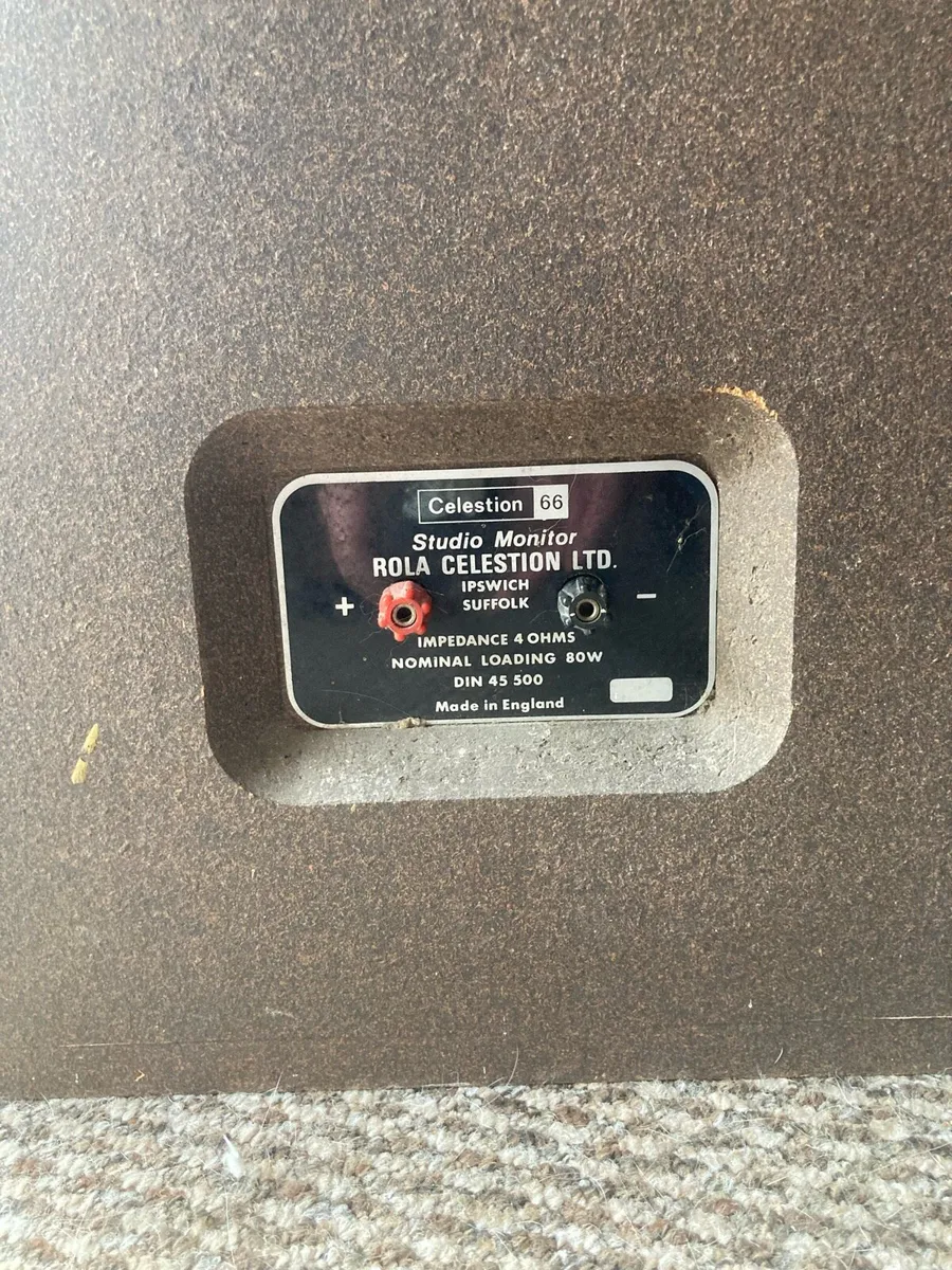 Pair Celestion 66 studio monitor speakers - Image 2