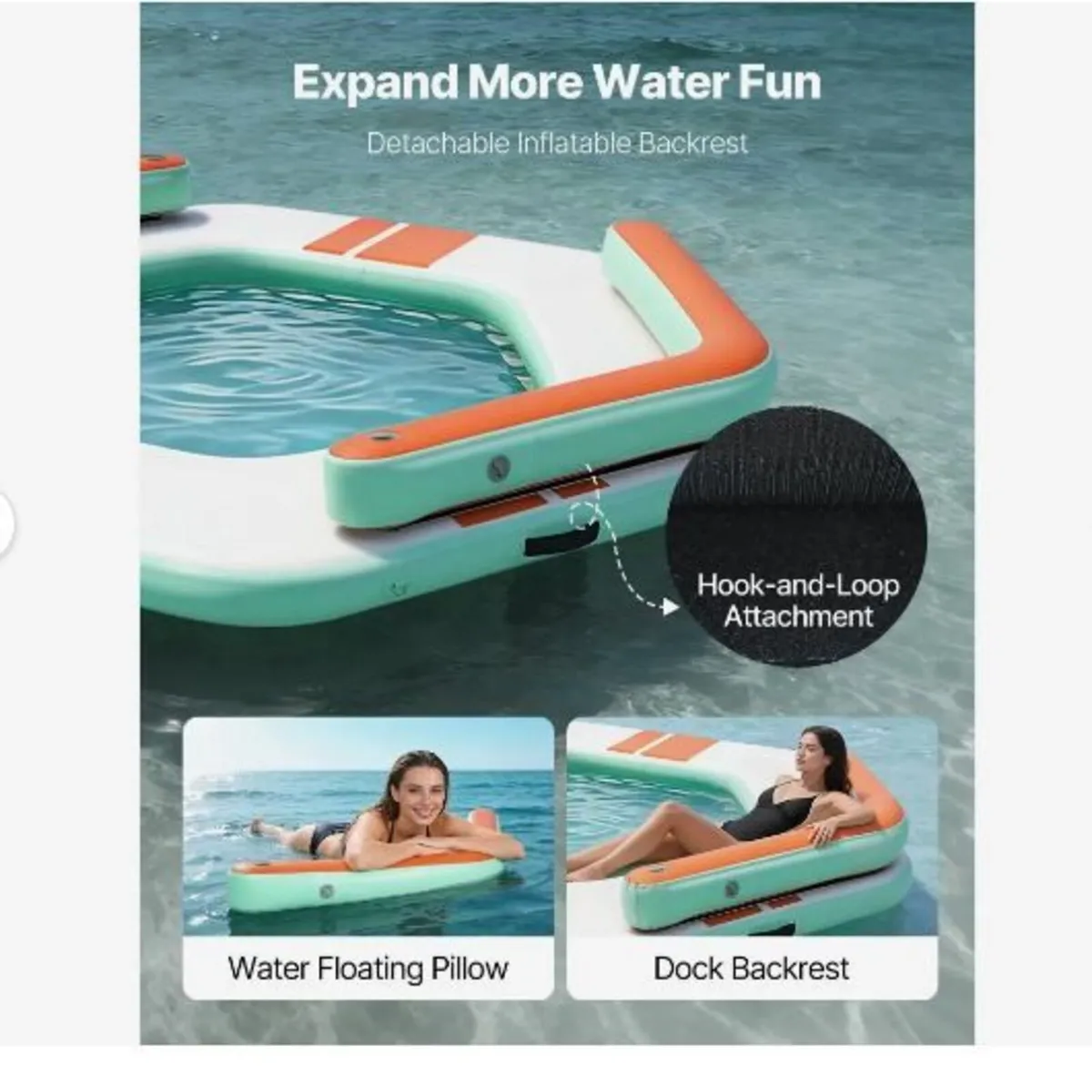 Inflatable Floating Dock, 2.6 x 2.6 M Inflatable - Image 2