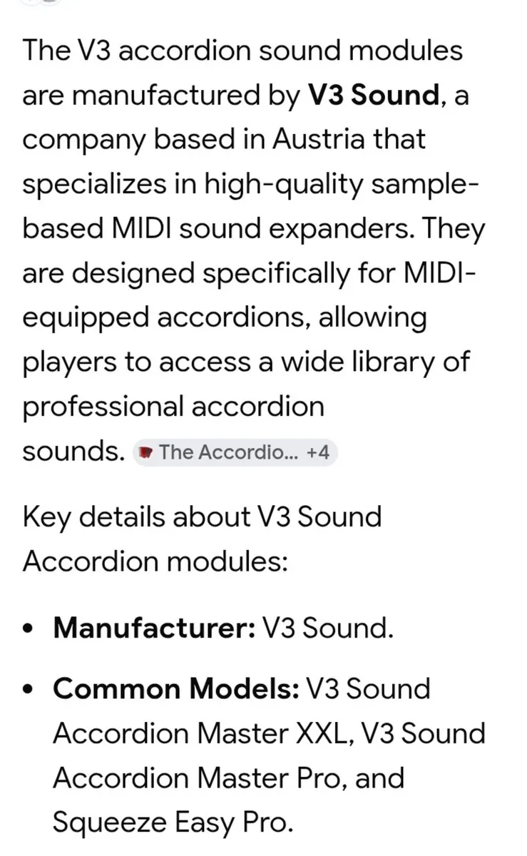 V3 Midi Sound Module  Accordion XXL - Image 4