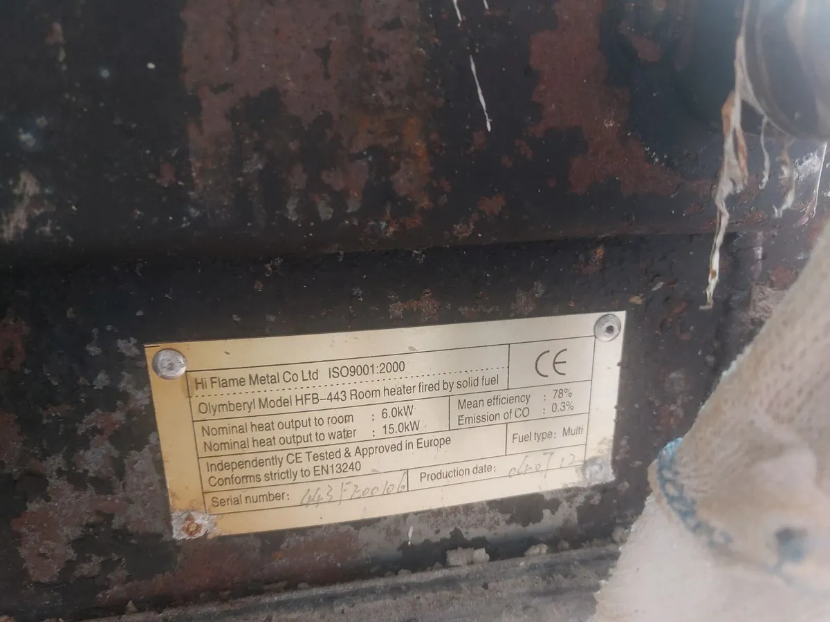 Stove solid fuel back boiler - Image 2