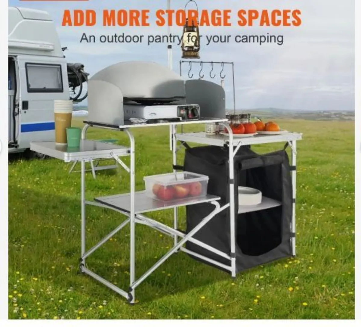 Camping Kitchen Table Folding Portable Cook - Image 3