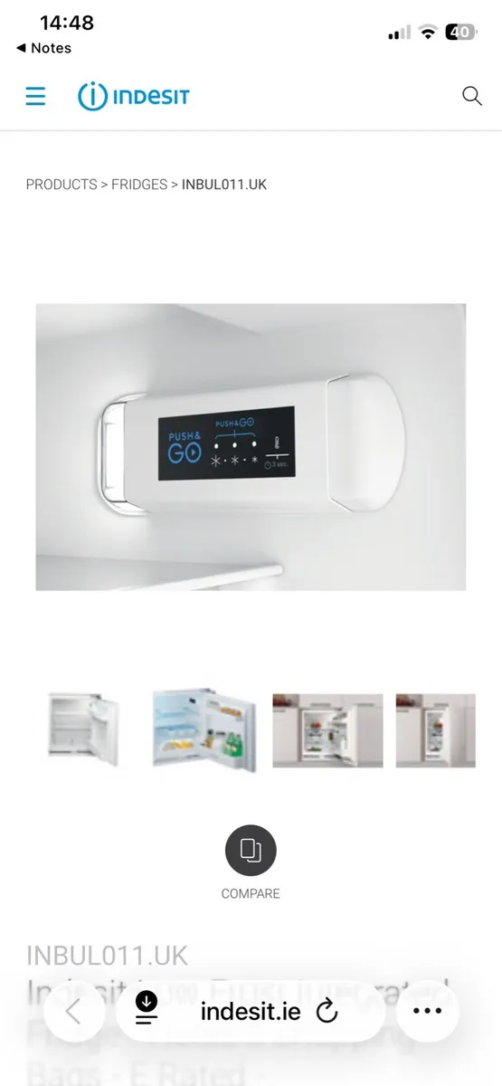 Fridge Under counter built in - Image 2