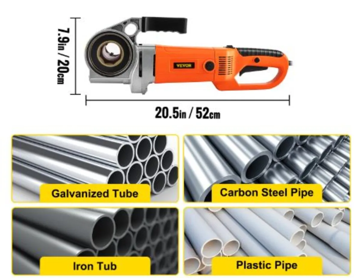 Electric Pipe Threader, 2300W Pipe Threading - Image 3