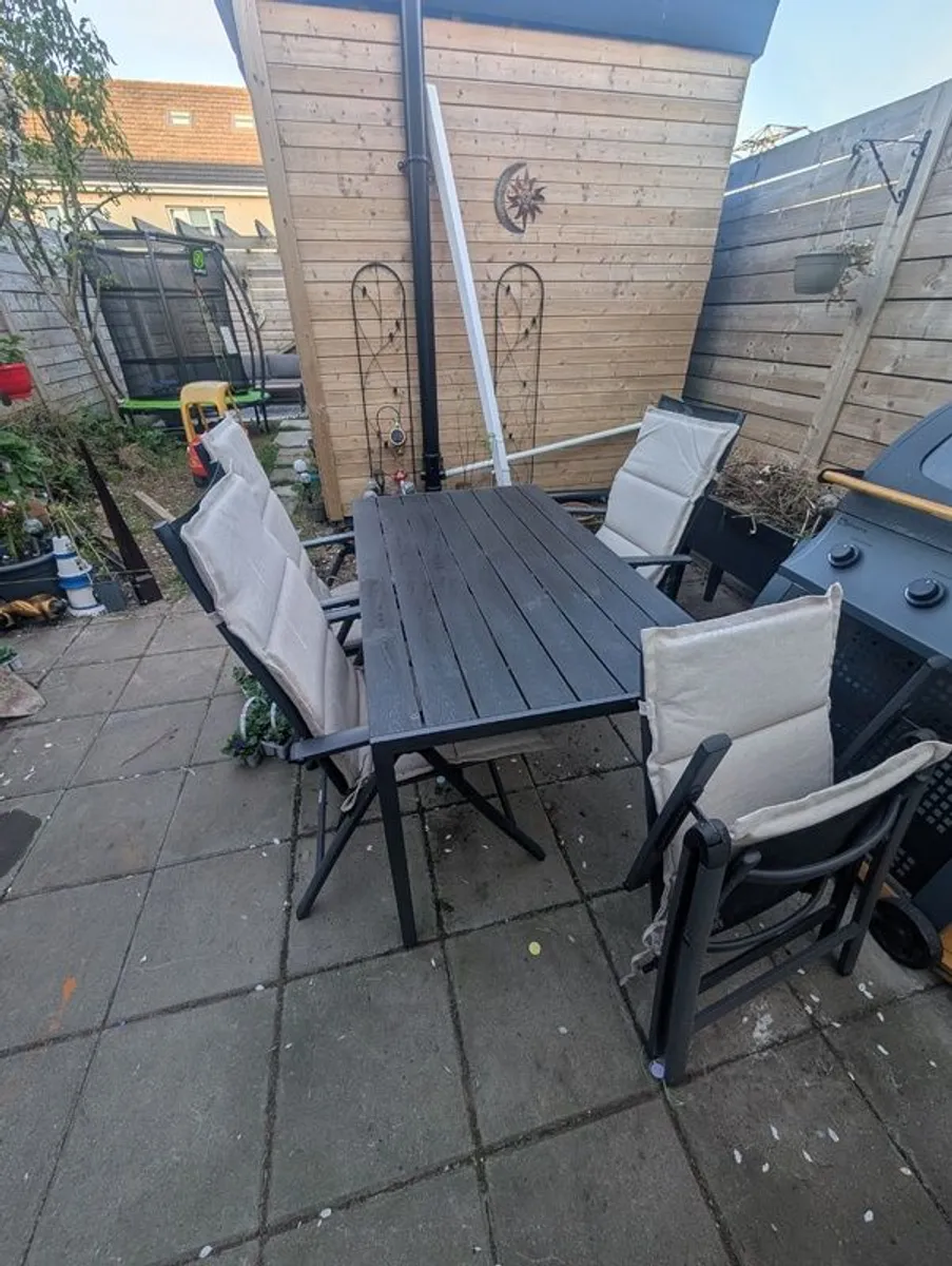Garden Table with Reclining Chairs - Image 1