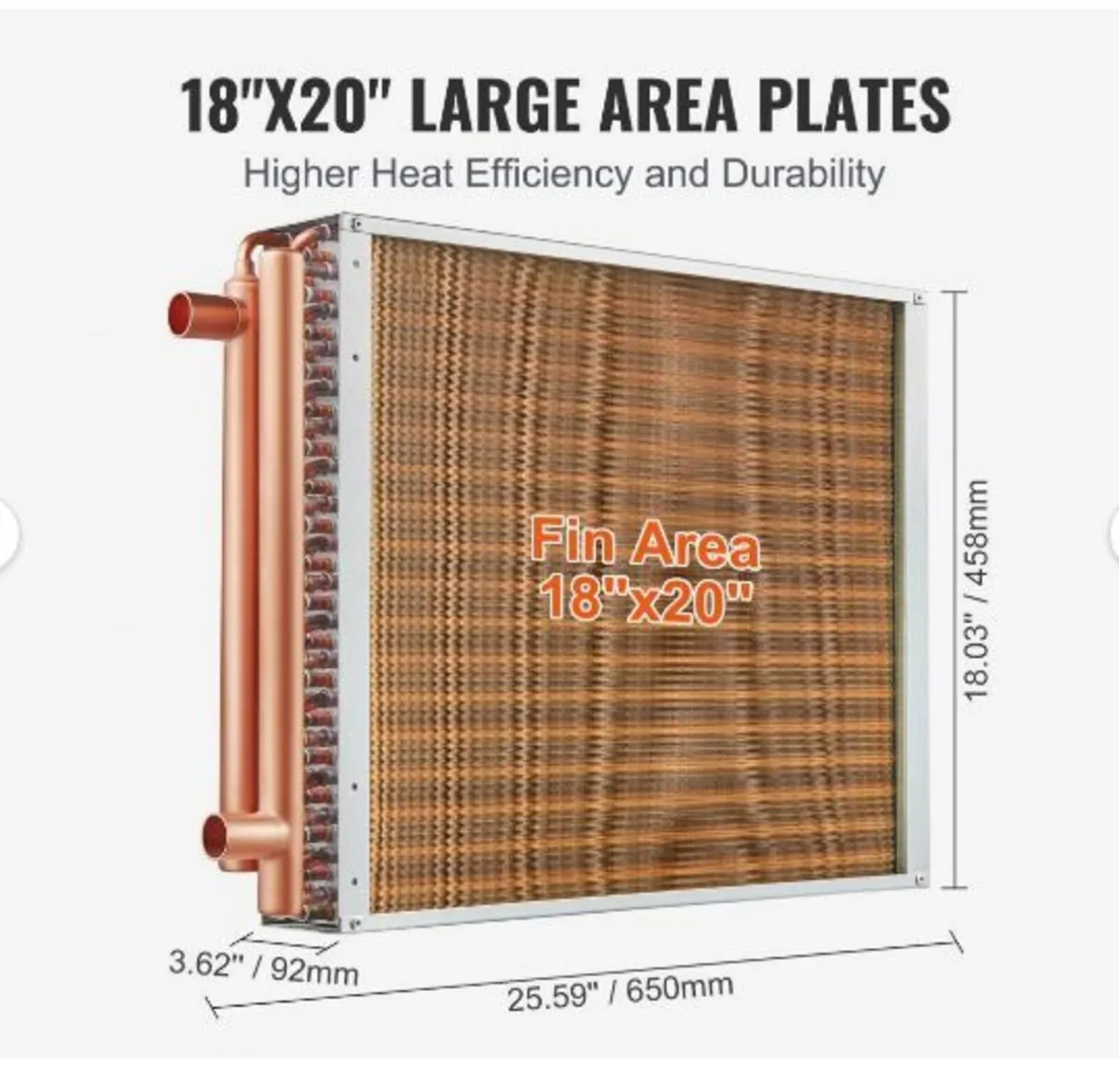 18"x 20"/45.7 x 50.8 cm Heat Exchanger Water - Image 4