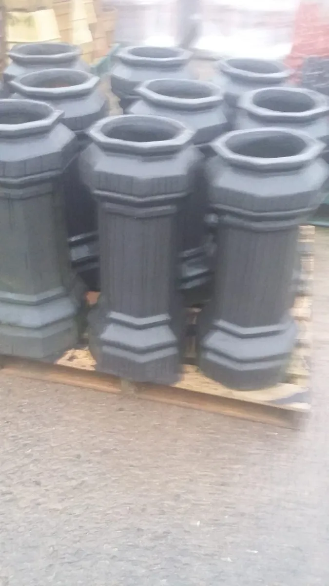 Bangor blue slates chimney pot ridge roof tiles - Image 1