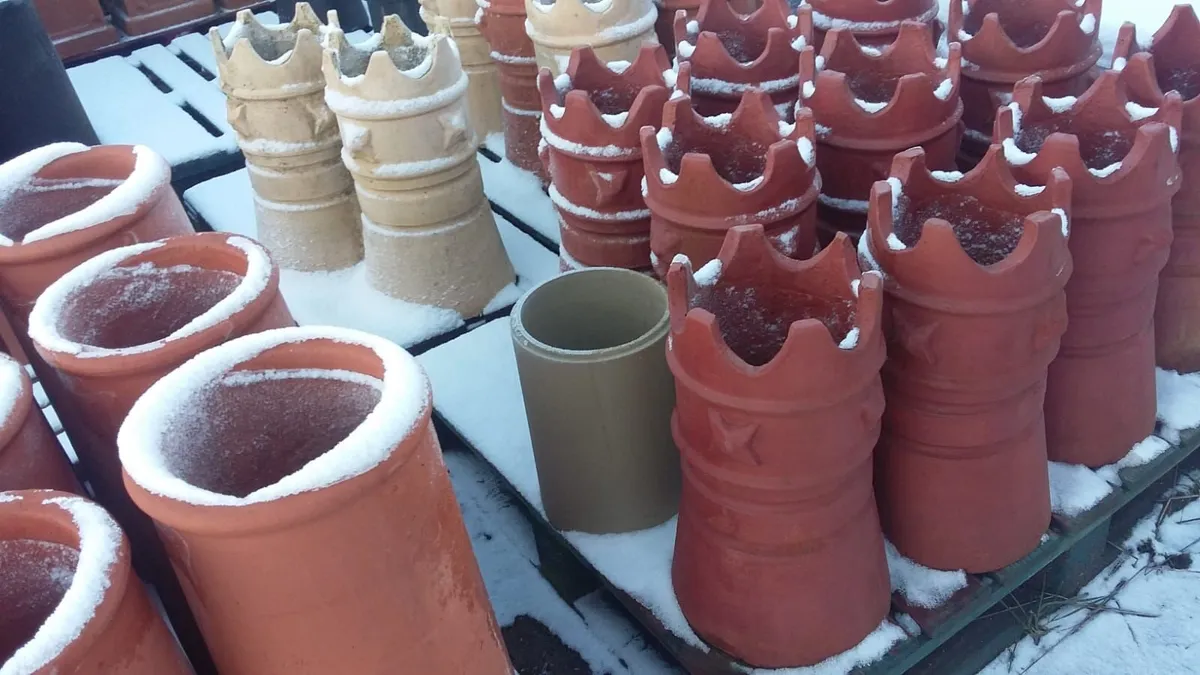 Bangor blue slates chimney pot ridge roof tiles - Image 4