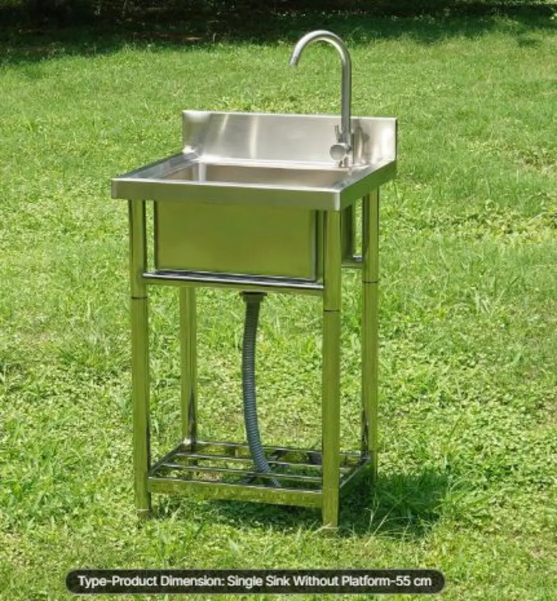 Stainless Steel Utility Sink, 1 Compartment Free - Image 3