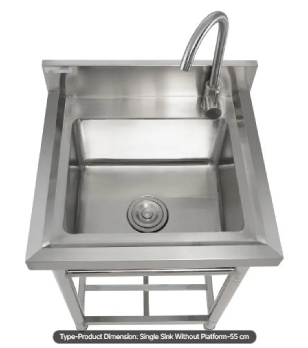 Stainless Steel Utility Sink, 1 Compartment Free - Image 4