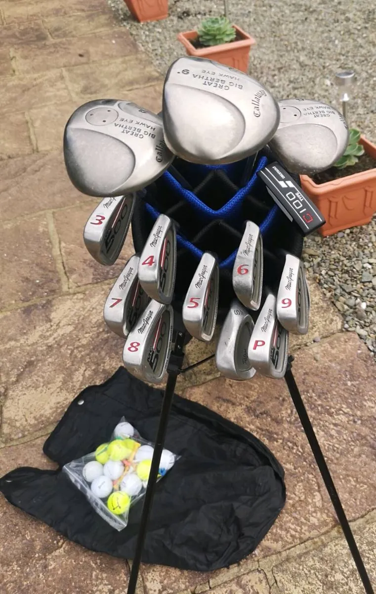 Gents Sets, 9 irons, 3 woods, putter & bag - Image 2