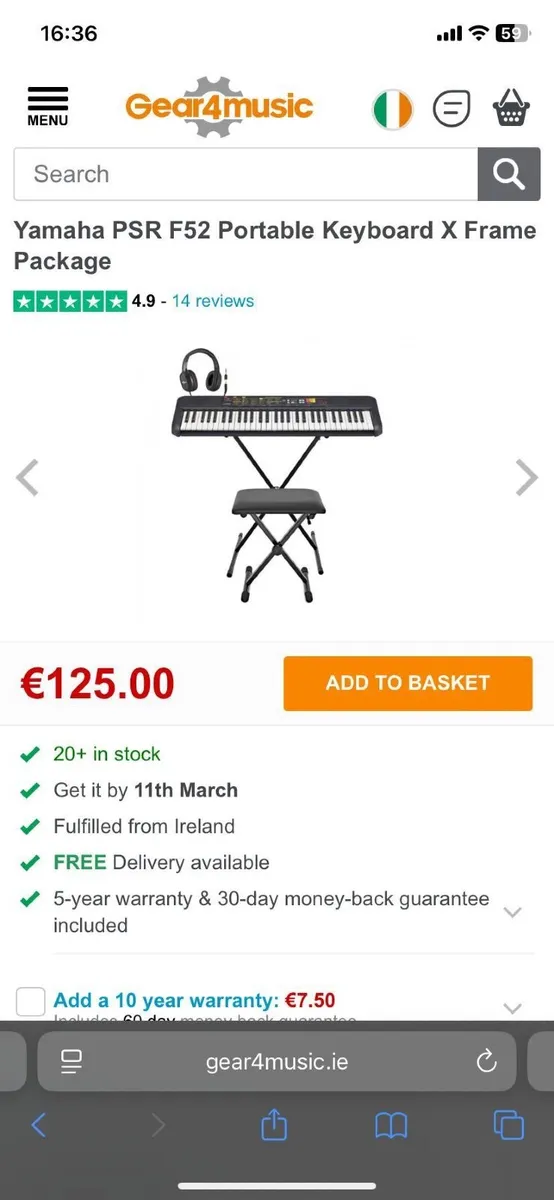 Yamaha electric keyboard - Image 2
