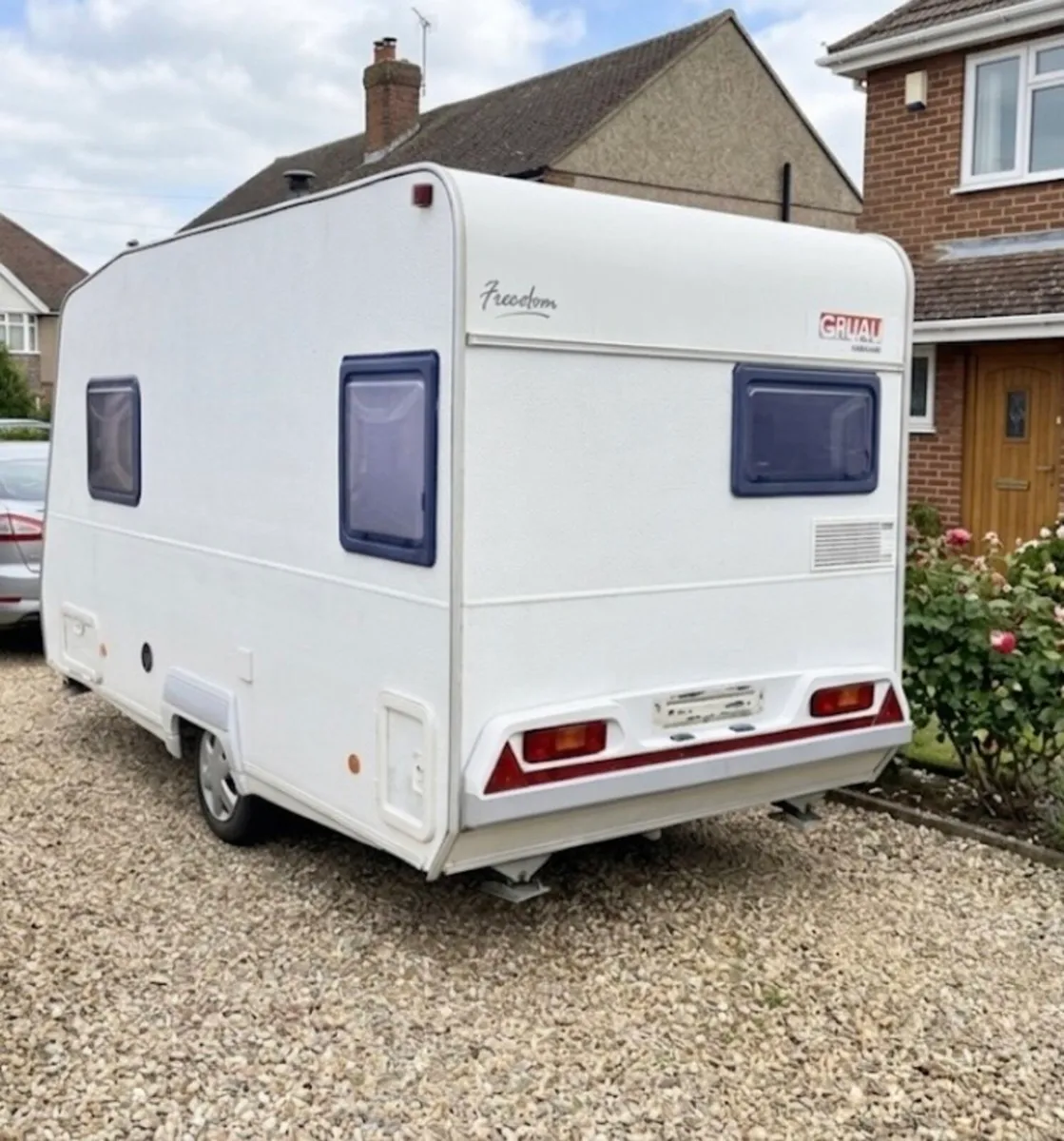 Freedom 2 berth lightweight caravan with awning - Image 1