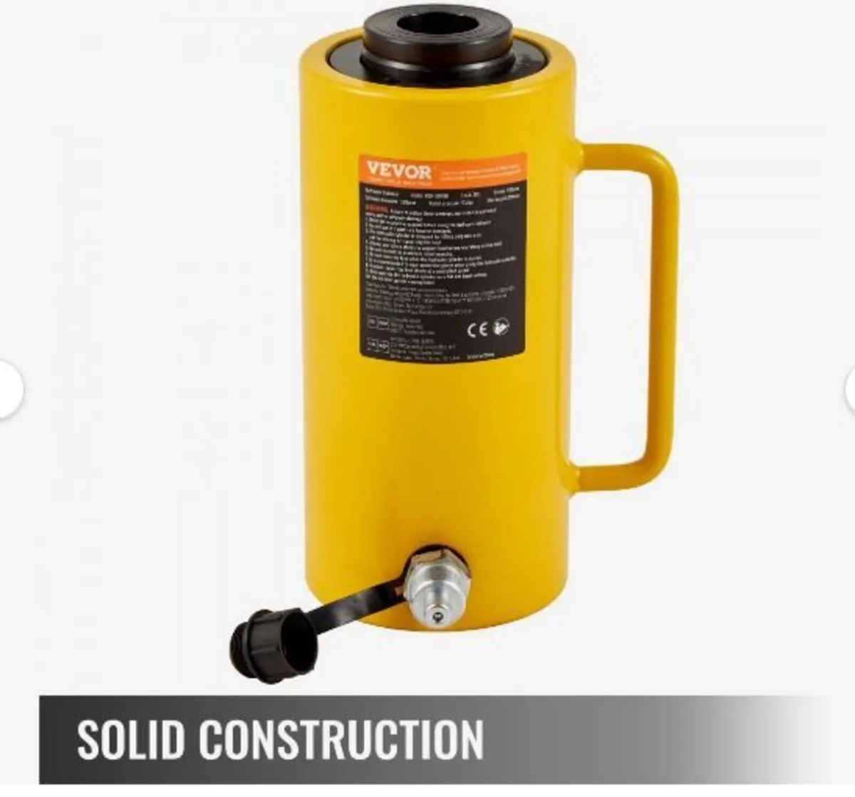 30Ton 10.2 cm Stroke Hollow Hydraulic Cylinder - Image 3