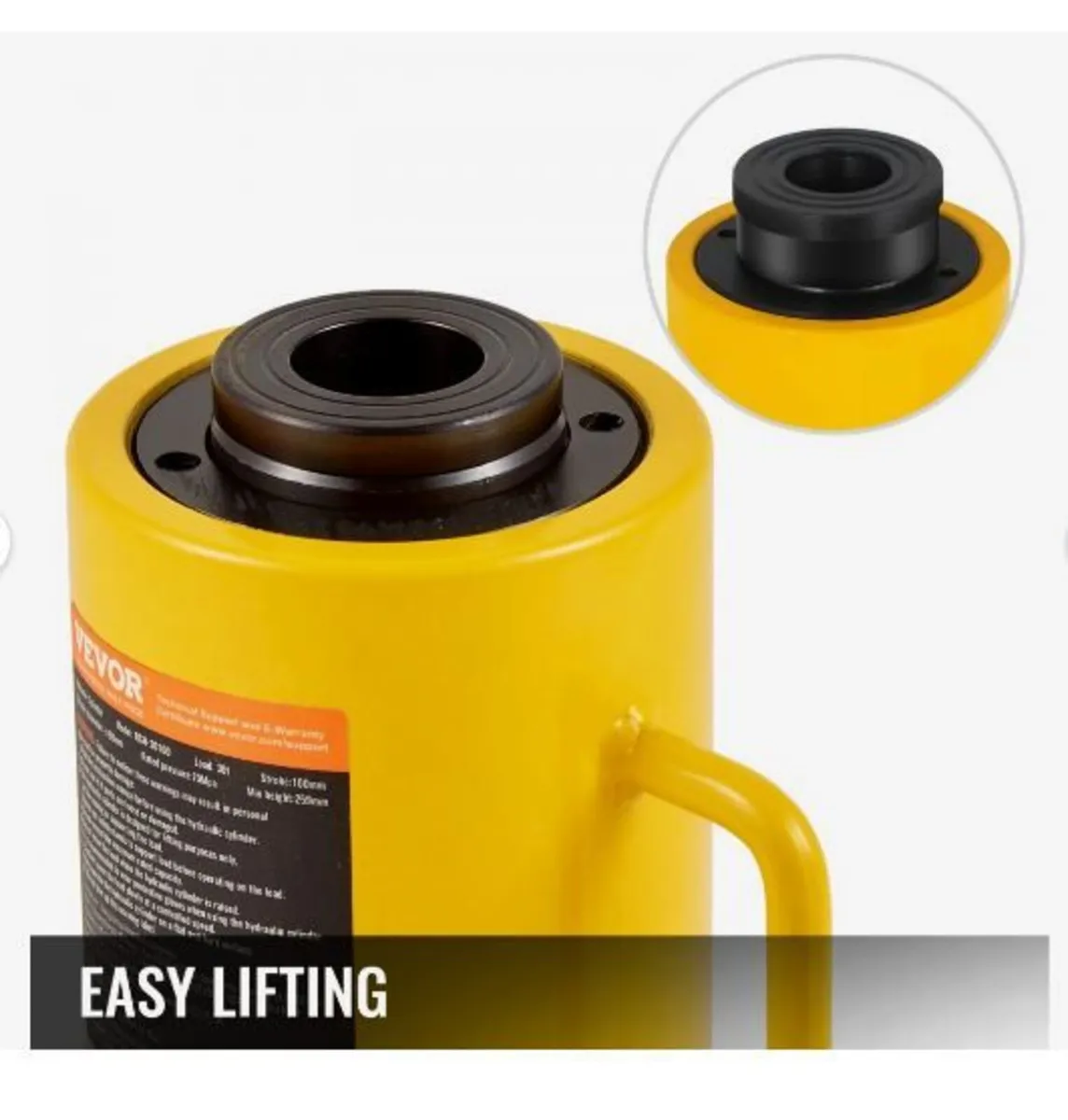30Ton 10.2 cm Stroke Hollow Hydraulic Cylinder - Image 4