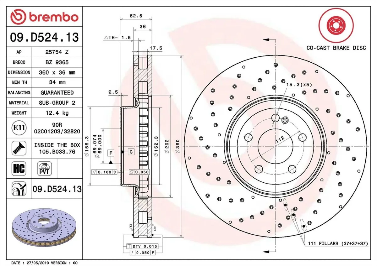 NEW-2 front brake discs - brembo - save 480 euros - Image 4