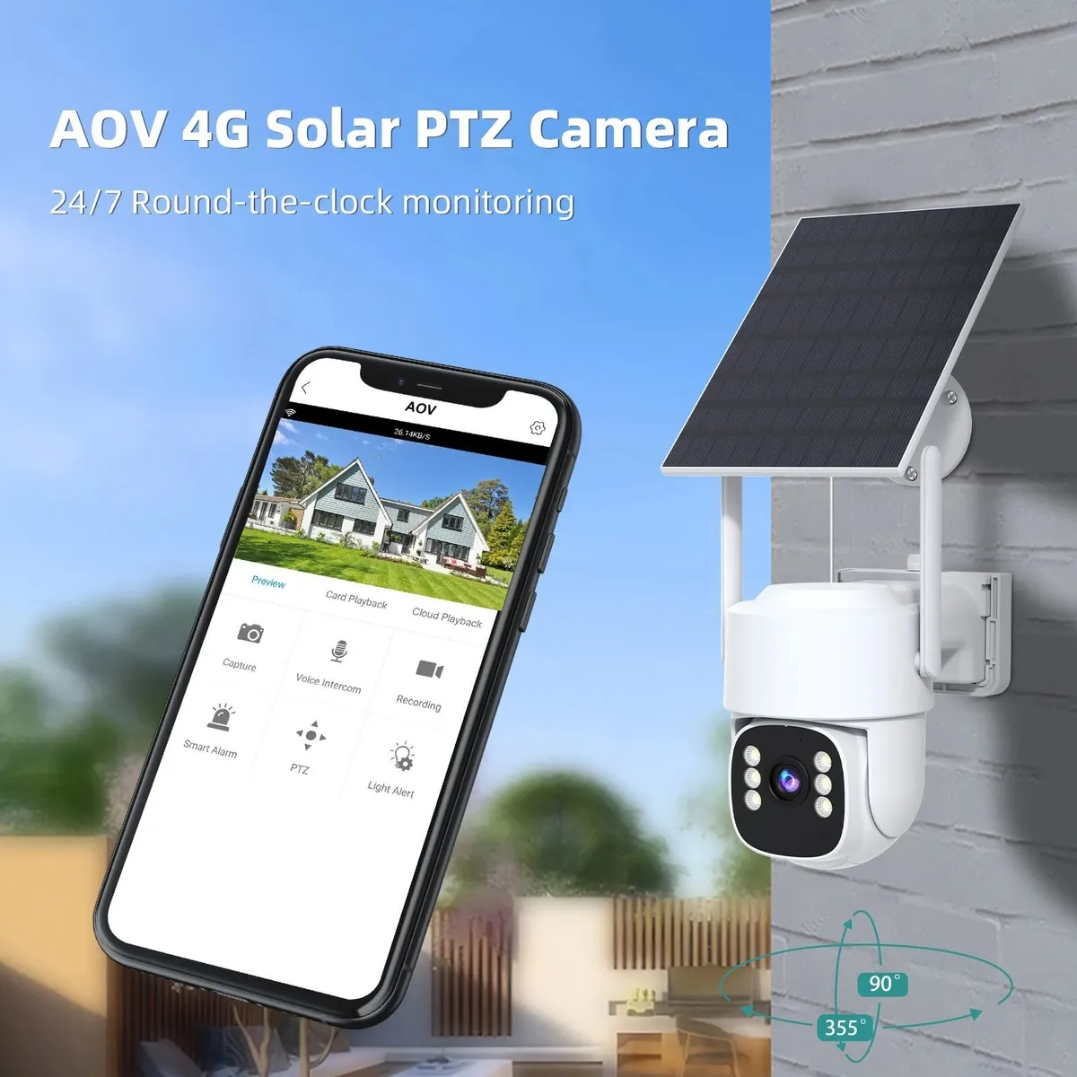 AOV 4G  Smart Solar Outdoor Security Camera - Image 4