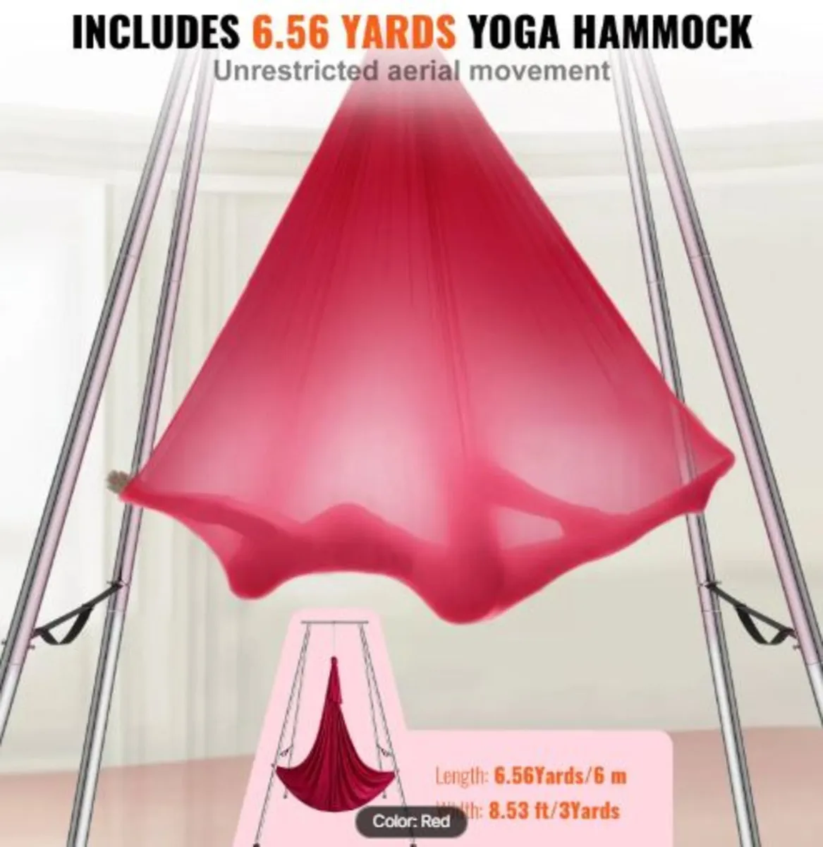 Aerial Yoga Frame & Yoga Hammock, 9.67 ft Height - Image 2