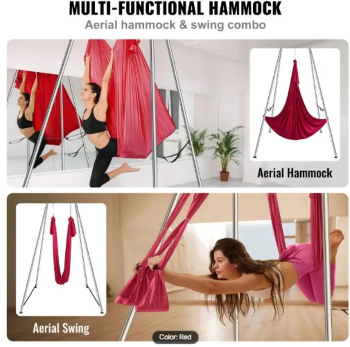 Aerial Yoga Frame & Yoga Hammock, 9.67 ft Height - Image 3