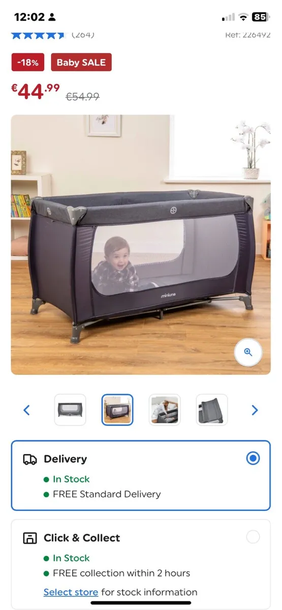 Travel cot - Image 1