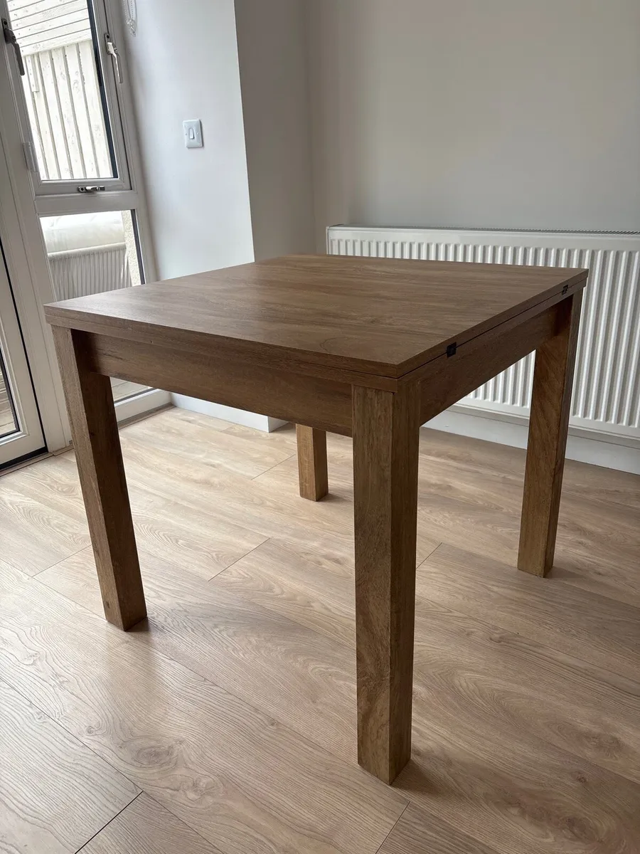 Square Extendable Dining Table 80x80cm - Image 1