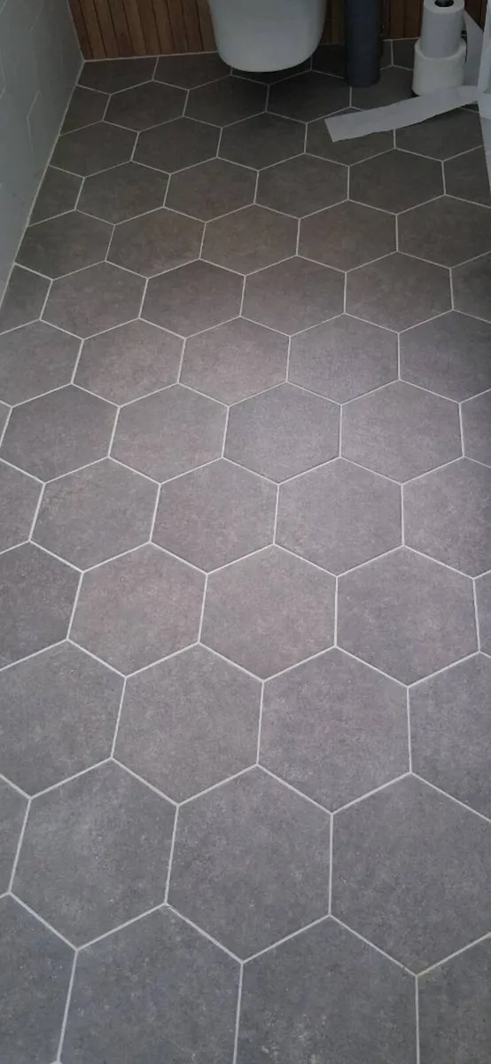 Grey Hexagonal Floor or Wall Tiles - Image 1