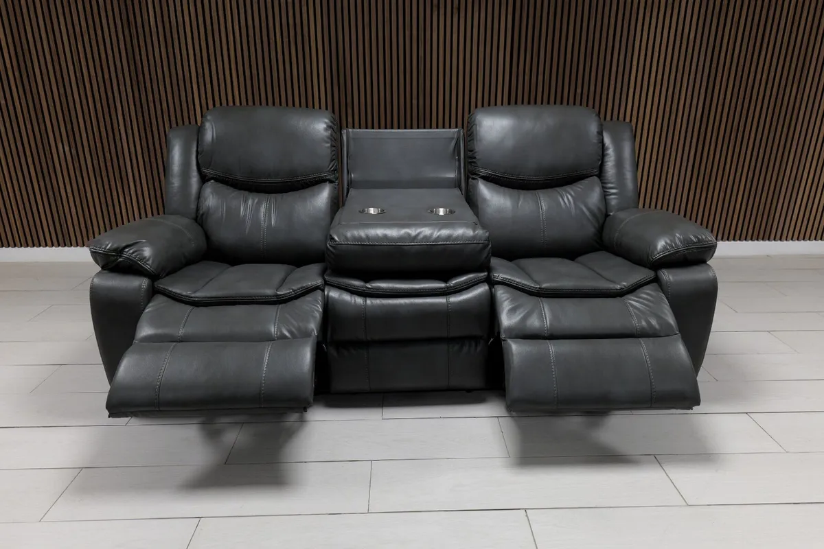 Valerie 3+2 Manual Leather Recliner Sofa Set - Image 2
