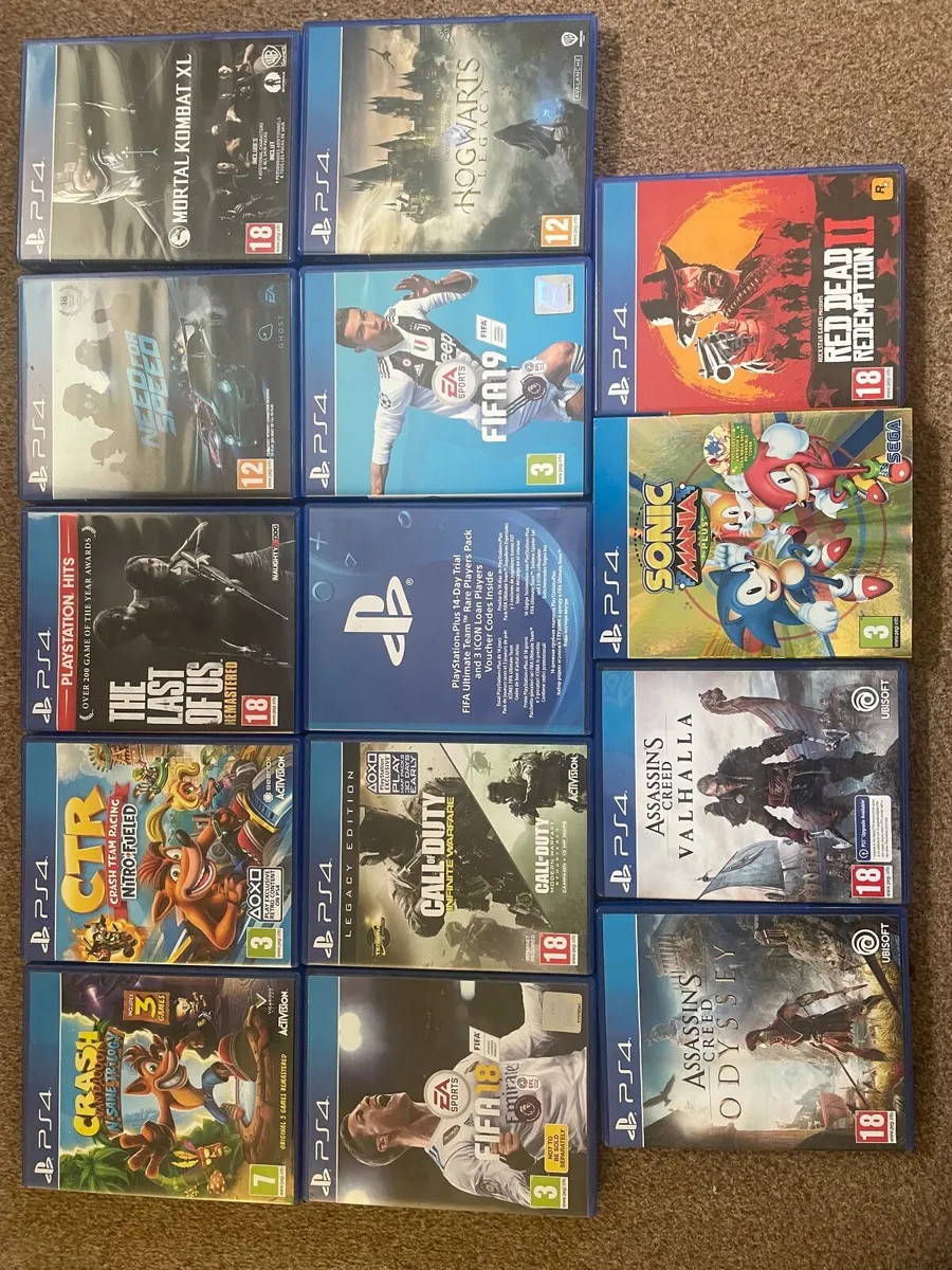 PlayStation 4 plus games & controllers - Image 1