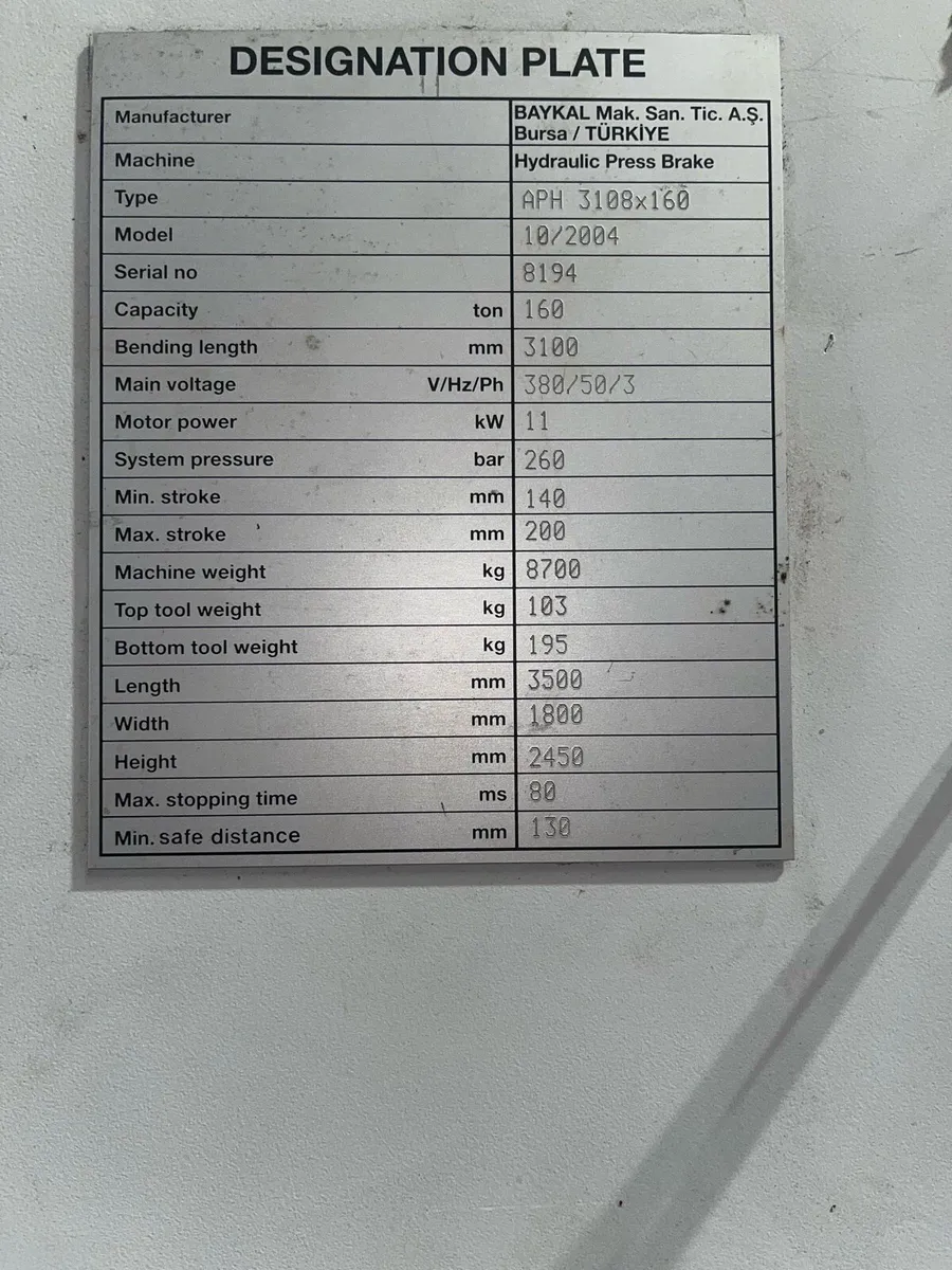 Baykal Press Brake & Guillotine - Image 3