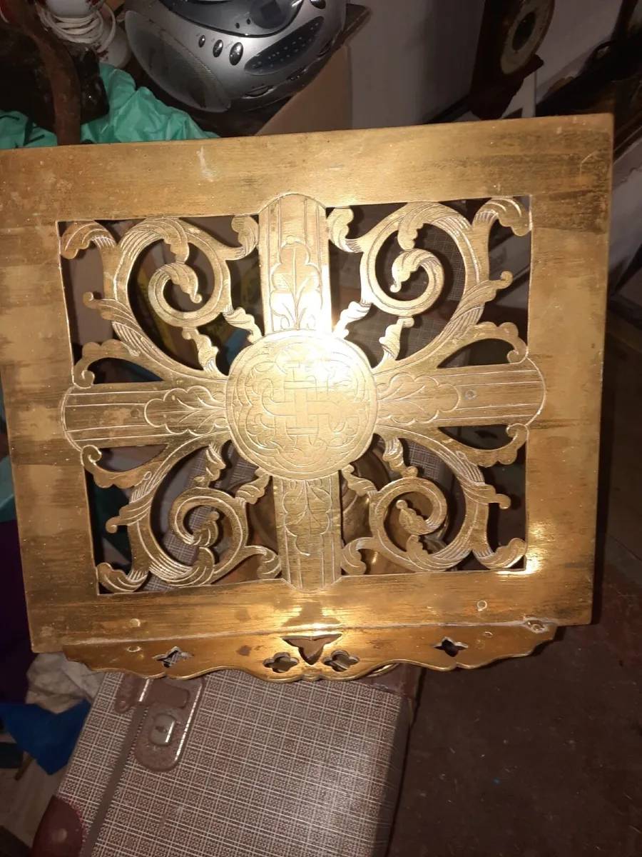 Brass antique reading stand - Image 3
