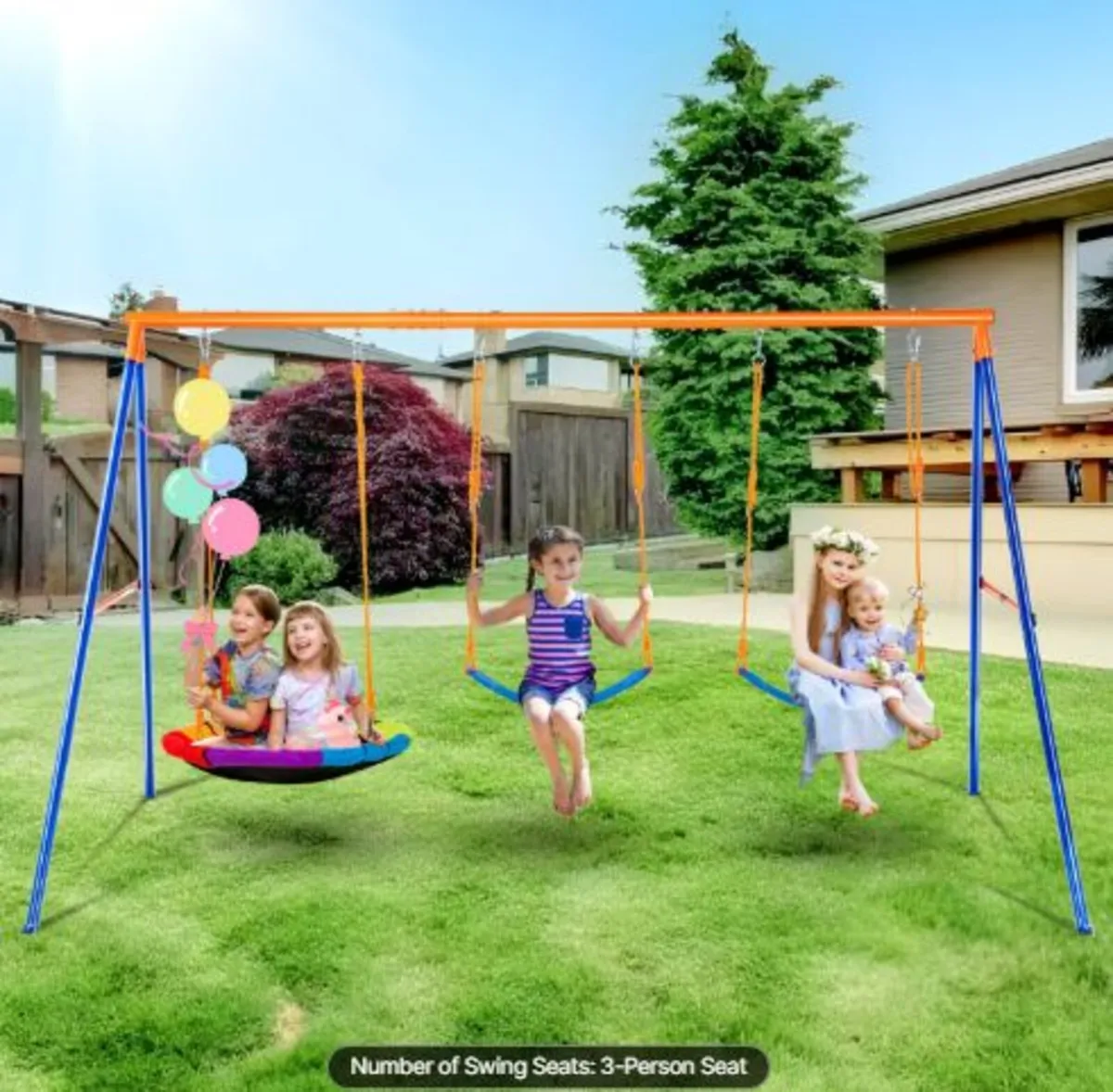 Swing Sets for Backyard, 600lbs Load Capacity - Image 1