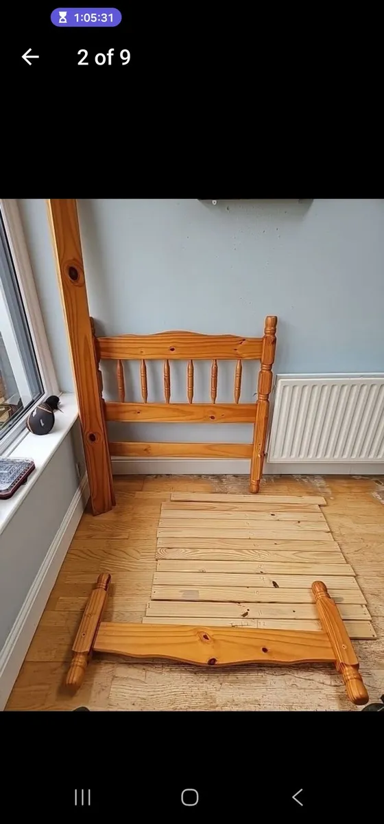 Wooden bed frame. - Image 2