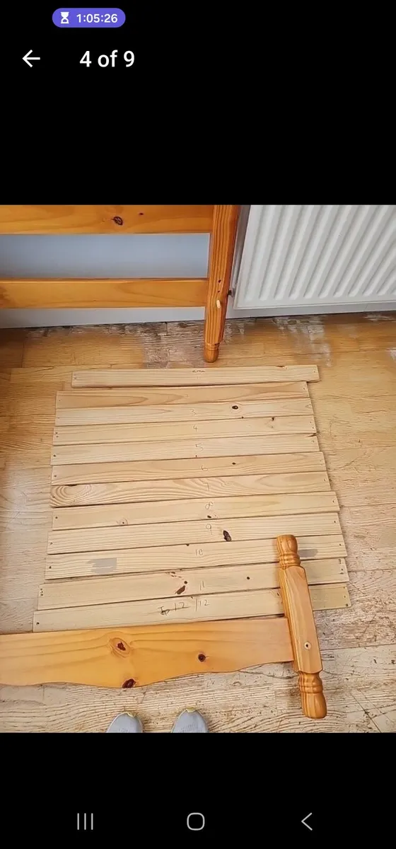 Wooden bed frame. - Image 4