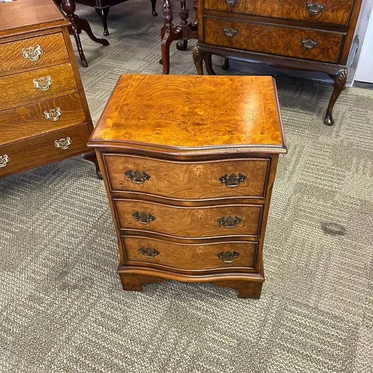 Beautiful walnut chest of three drawer