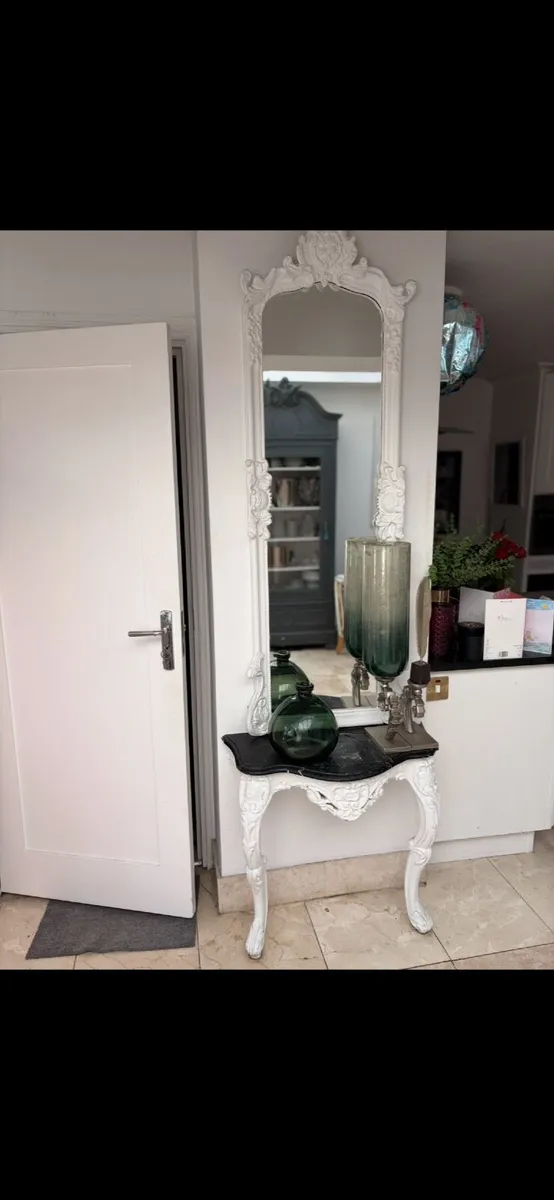 Side table and mirror - Image 1