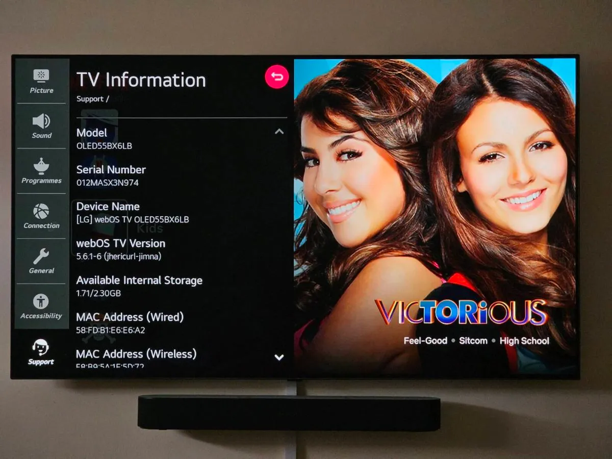 LG TV OLED 55 inch 4k 120Hz
