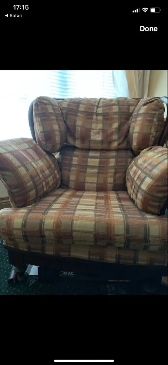 Two seater sofa with matching chair - Image 3