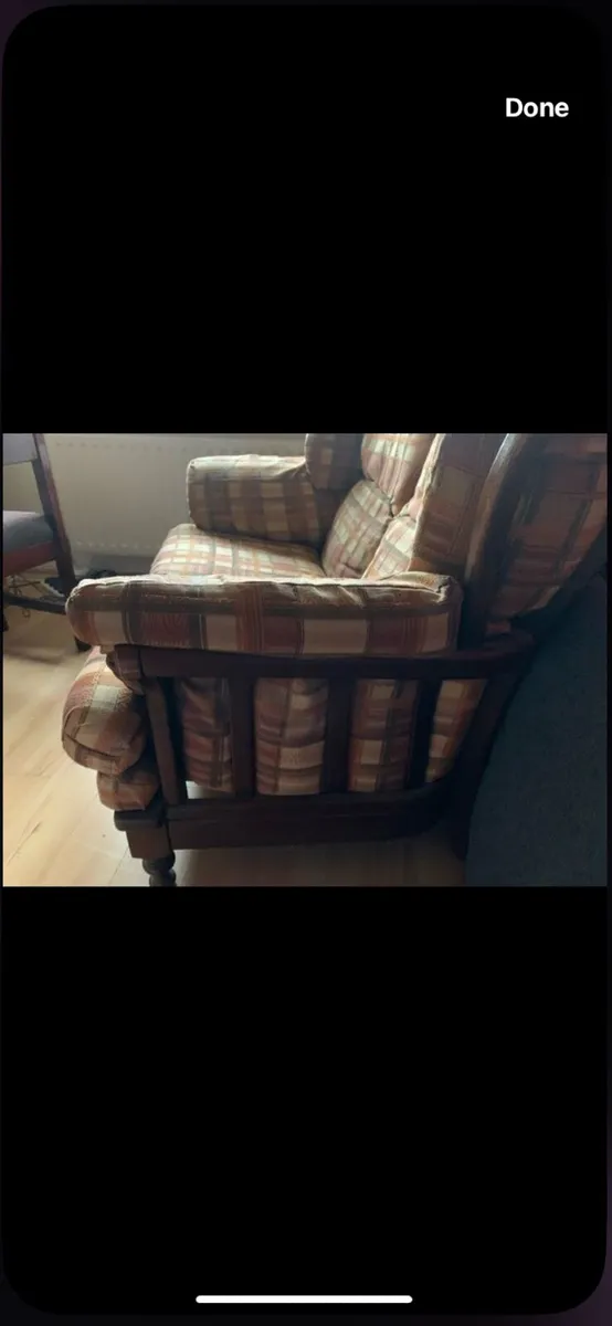Two seater sofa with matching chair - Image 2