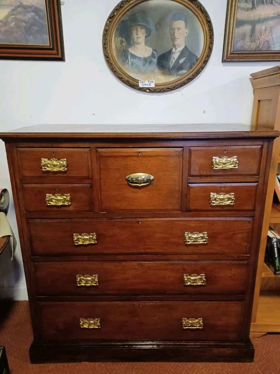 Large victorian   mahogony chest - Image 1