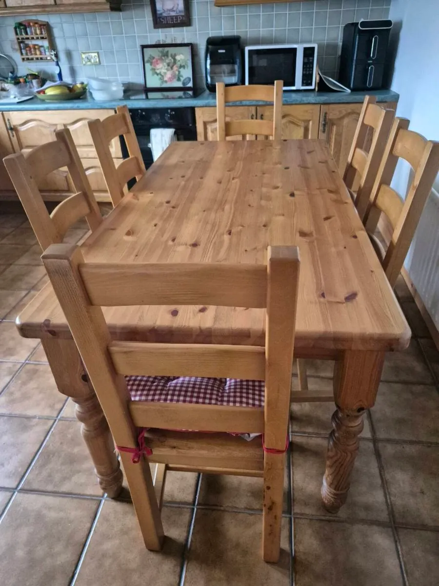 Solid Pine Kitchen Rectangular Table - Image 1