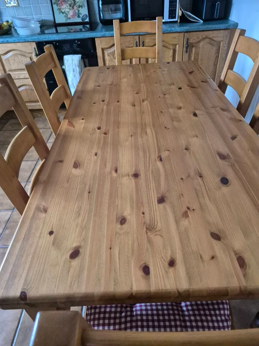 Solid Pine Kitchen Rectangular Table - Image 2