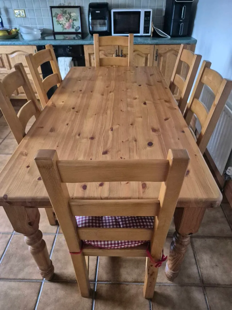 Solid Pine Kitchen Rectangular Table - Image 3