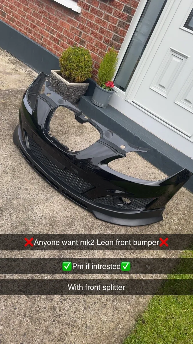 Mk2 seat Leon bumper with front splitter
