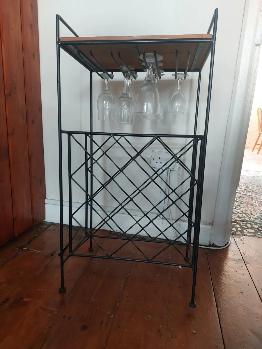 Wine rack with glasses - Image 2