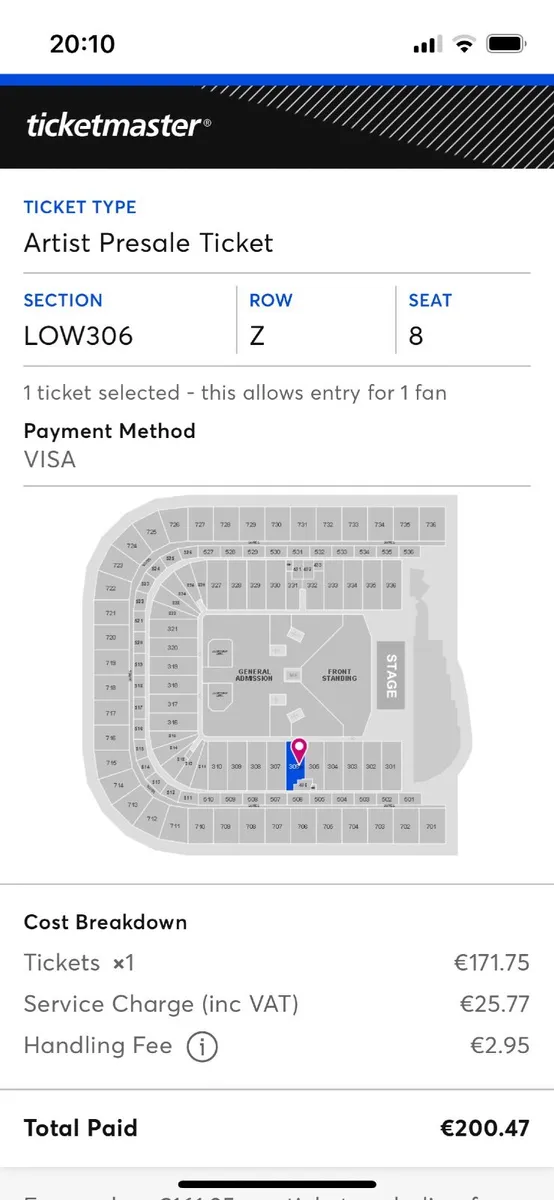 Bon Jovi concert ticket
