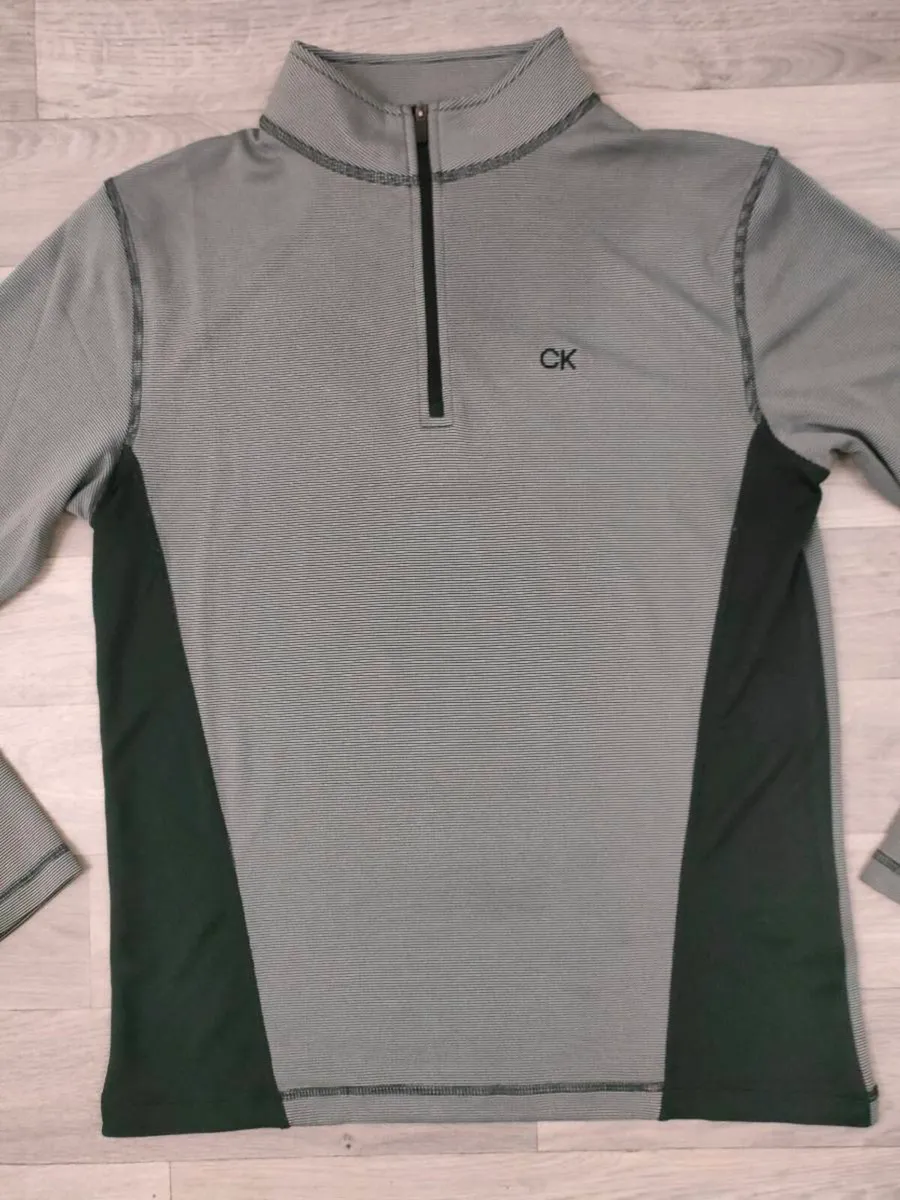 CK Calvin Klein Golf Half Zip Jumper Mens Medium - Image 2